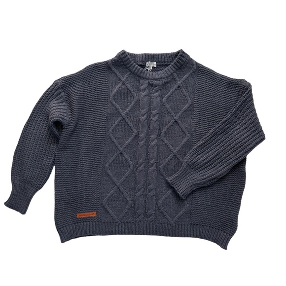 GOEGEOUS Simply Southern chunky cableknit dark blue sweater - NEW!! - Picture 1 of 14